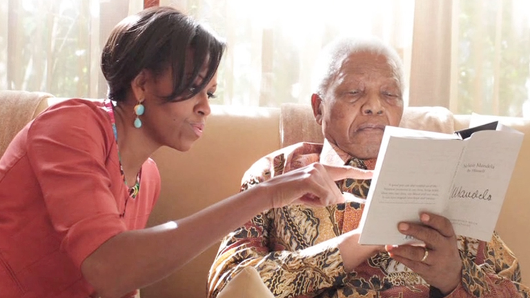 Nelson Mandela - Meeting with Michelle Obama